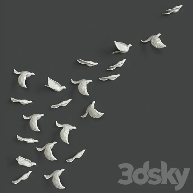 Bird Wall Decors 3D Model Bird Wall Decors 3D Model