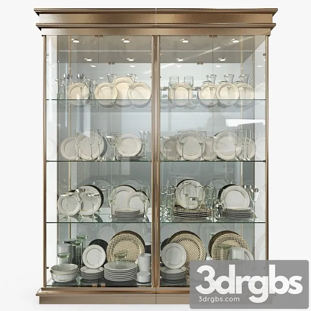 Birgit Israel Pair of American Brass Display Cabinets 3D Model Download