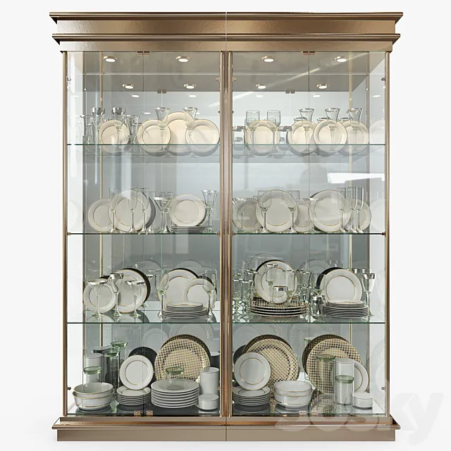 Birgit Israel – Pair of american brass display cabinets 3DModel