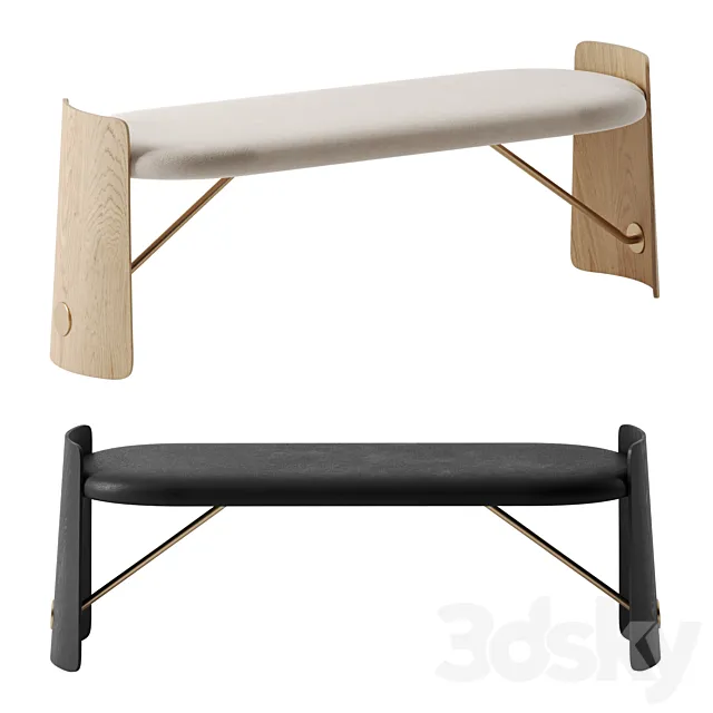 Biscotto bench by Dante 3DModel Biscotto bench by Dante 3DModel
