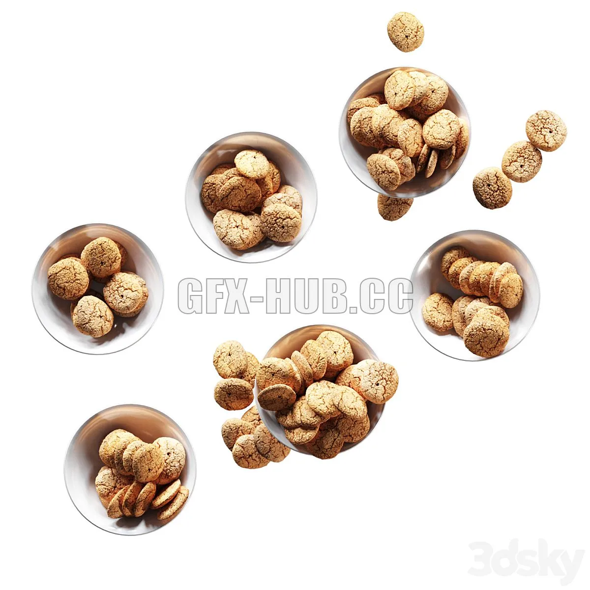 Biscuit 6 models 3D Model