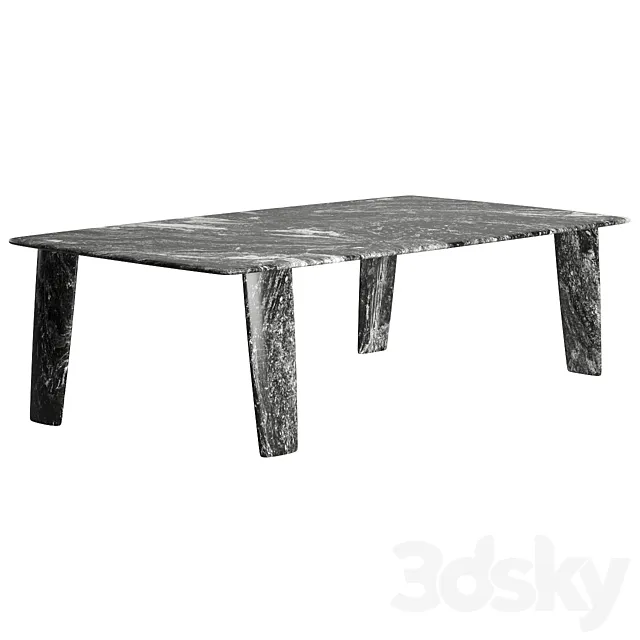 Biscuit Dinner Table by Exteta 3D Model Biscuit Dinner Table by Exteta 3D Model