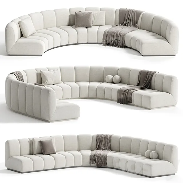 Biscuit Sectional Sofa Collection 3D Model Biscuit Sectional Sofa Collection 3D Model