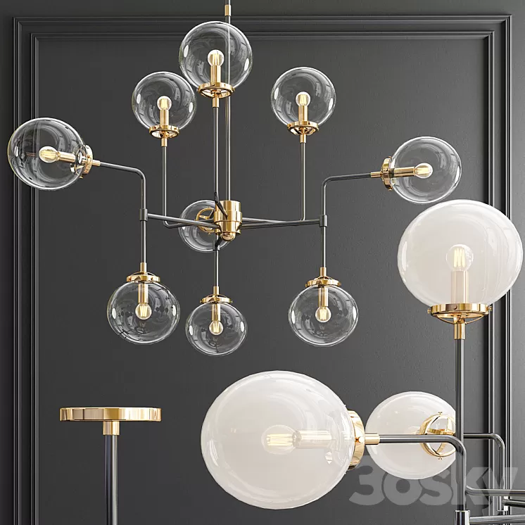 Bistro medium chandelier 3D Model Bistro medium chandelier 3D Model