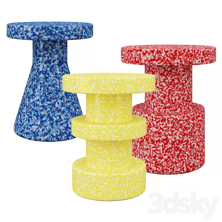 Bit Stool Normann Copenhagen Colored 3D Model