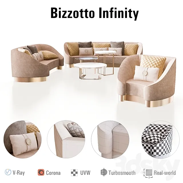BIZZOTTO Infinity furniture set 3DModel