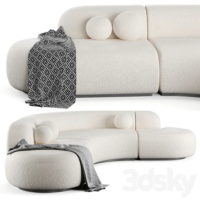 Bjorn Sofa Boucle Cream fabric 3DModel Bjorn Sofa Boucle Cream fabric 3DModel