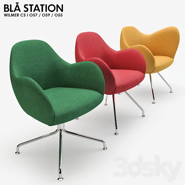 Bla Station Wilmer Armchair Set 3DModel