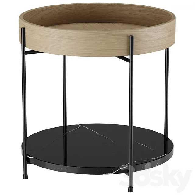 Black and beige coffee table 3D Model