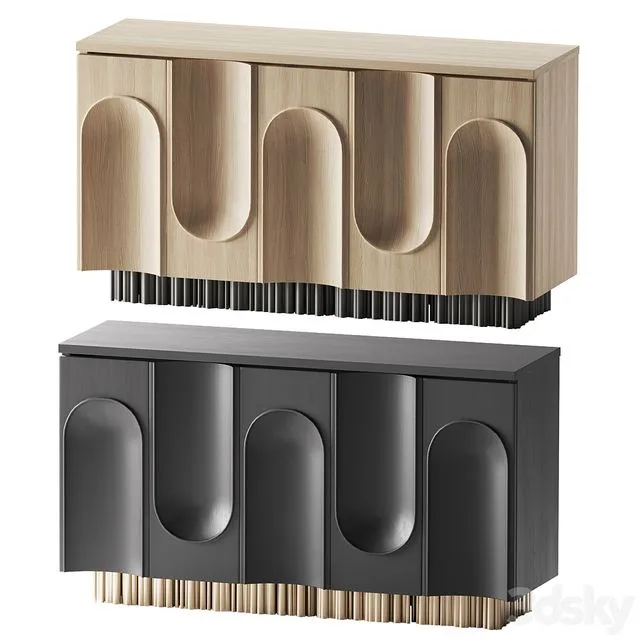 BLACK AND GOLD SIDEBOARD 3D Model BLACK AND GOLD SIDEBOARD 3D Model