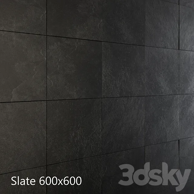 Black and gray slate 3DModel