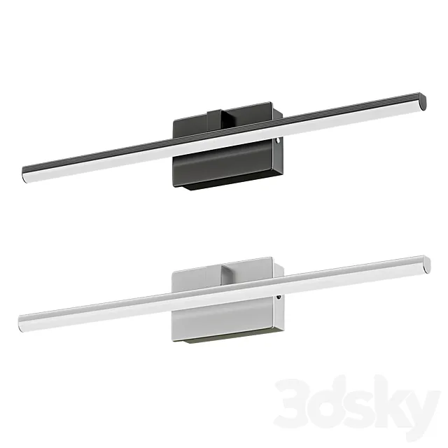 Black and White Linear Vanity Light 3D Model Black and White Linear Vanity Light 3D Model