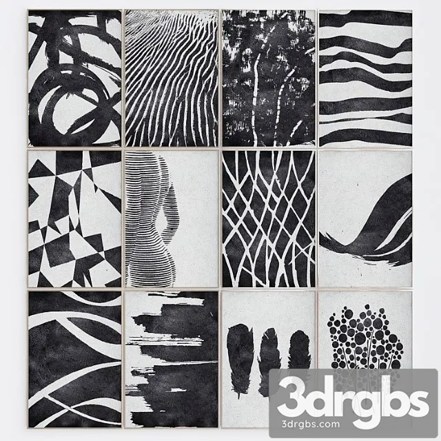 Black art frames 3D Model Download Black art frames 3D Model Download