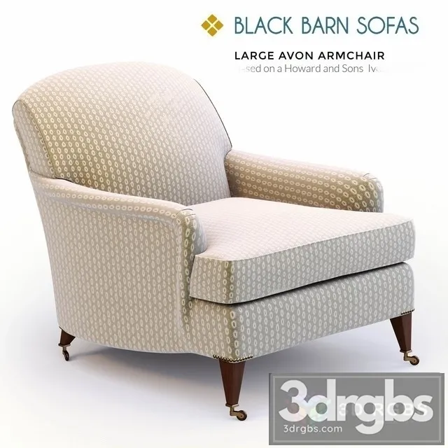 Black Barn Sofas Large Avon Howard Armchair 3D Model Download Black Barn Sofas Large Avon Howard Armchair 3D Model Download