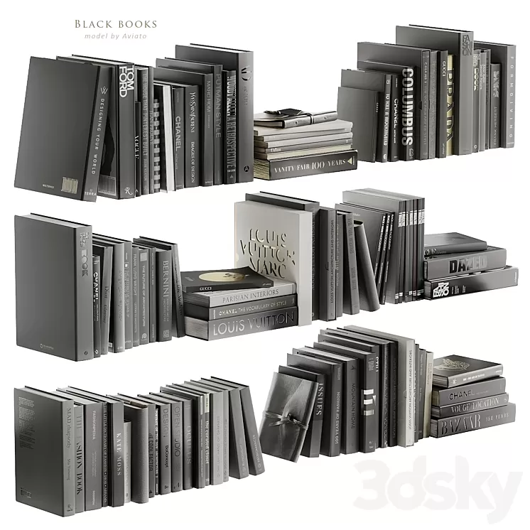 black books 3D Model Free Download