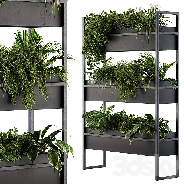 Black Box Plants on stand 05 3DModel Black Box Plants on stand 05 3DModel