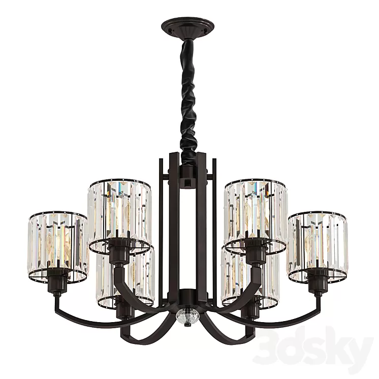 Black Cylinder Pendant Lighting Fixture 3D Model Black Cylinder Pendant Lighting Fixture 3D Model