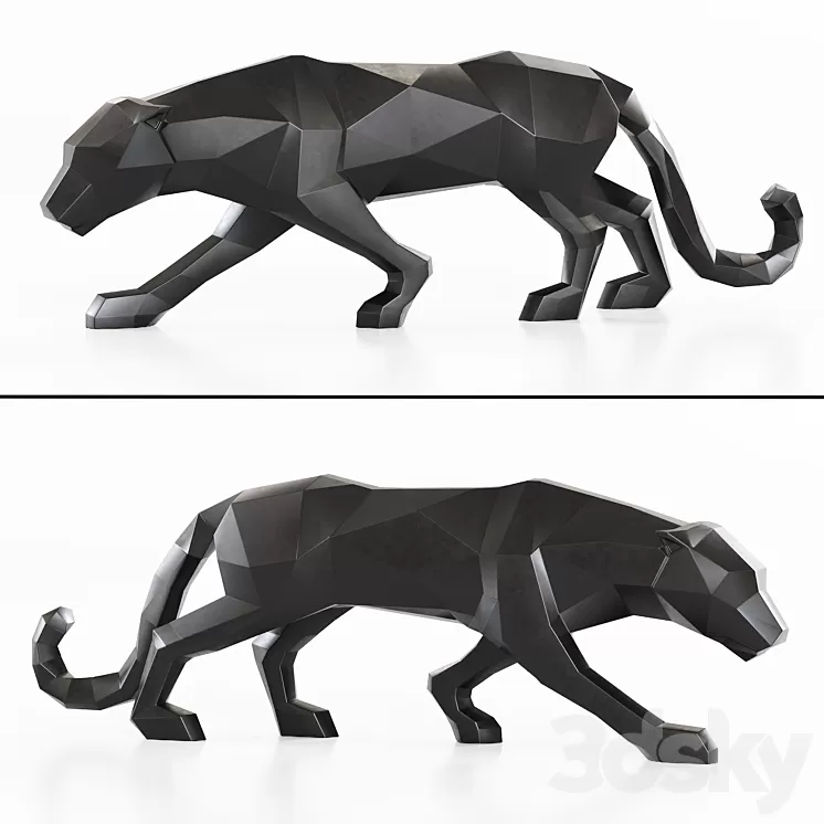 black leopard 3D Model Free Download