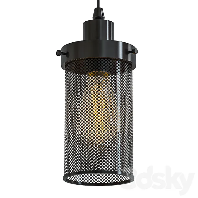 Black Mesh Cylinder 3D Model