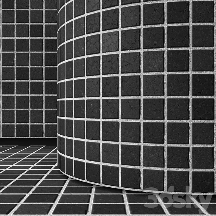 black mosaic 3D Model