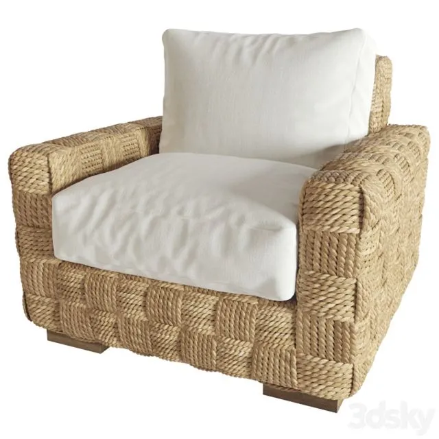 BLACK PALMS WOVEN CHAIR Ralph Lauren 3D Model BLACK PALMS WOVEN CHAIR Ralph Lauren 3D Model