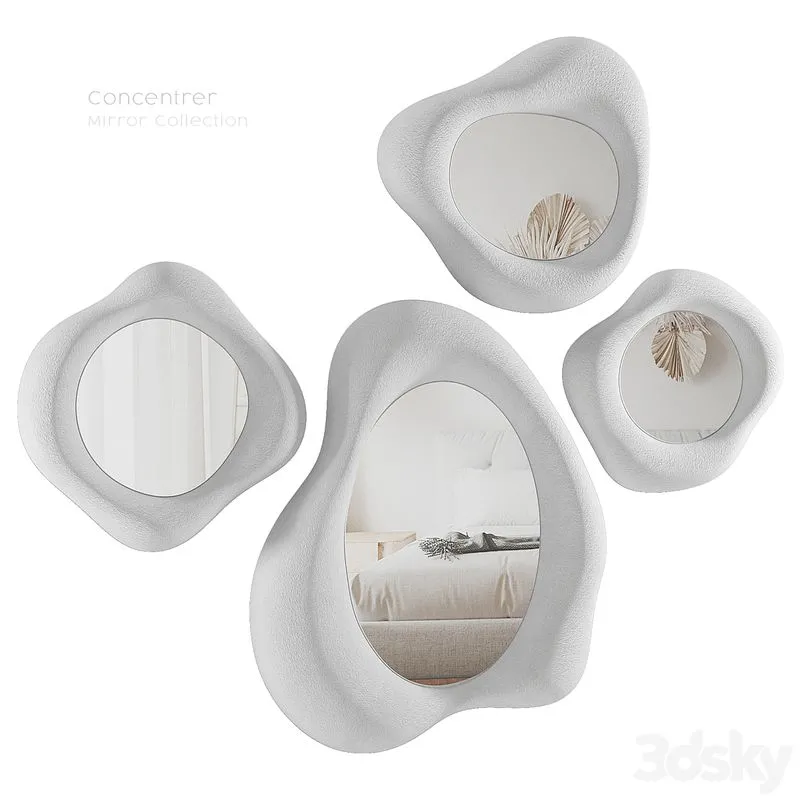 Black Rooster Decor – Concentrer Mirror Collection 3D Model