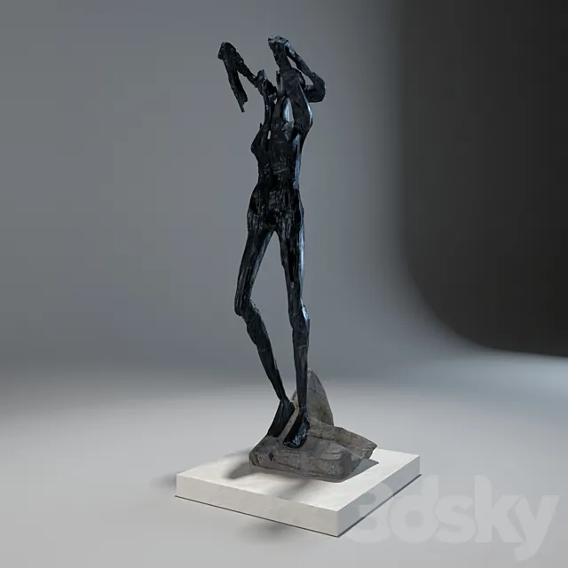 Black Sculpture 3D Model