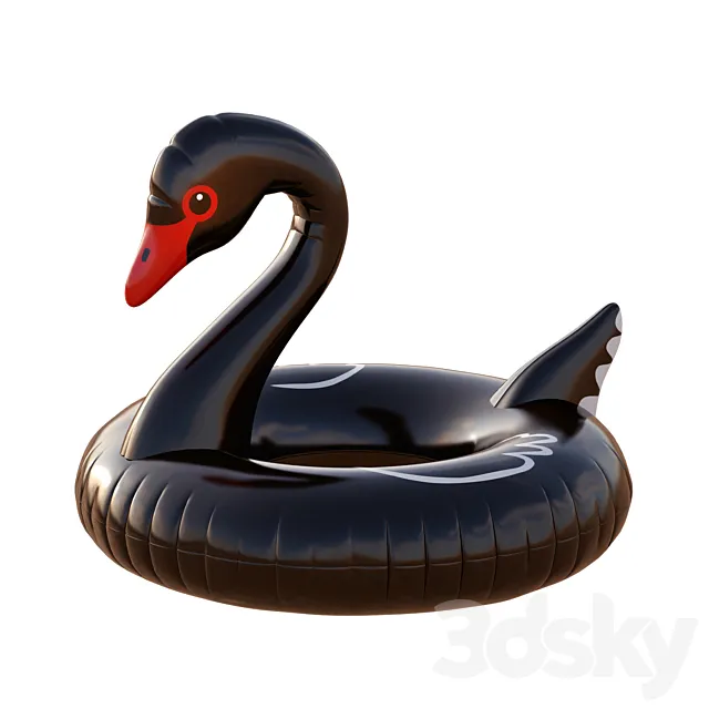 Black Swan Pool Float 3D Model Black Swan Pool Float 3D Model