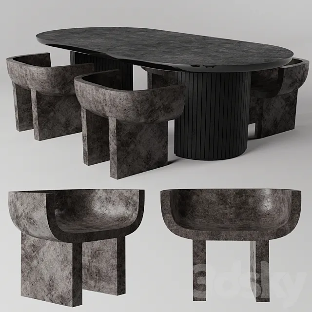 Black Table 3DModel