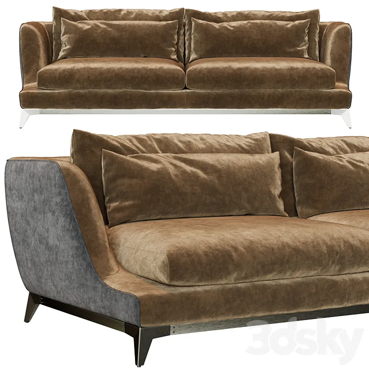 Black Tie Brando Sofa 3D Model Free Download