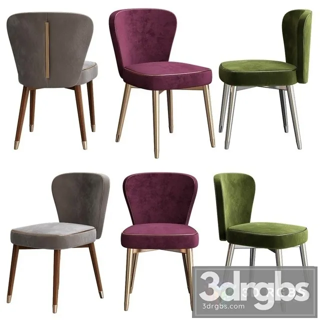 Black Tie Olivia Chair  3D Model Download