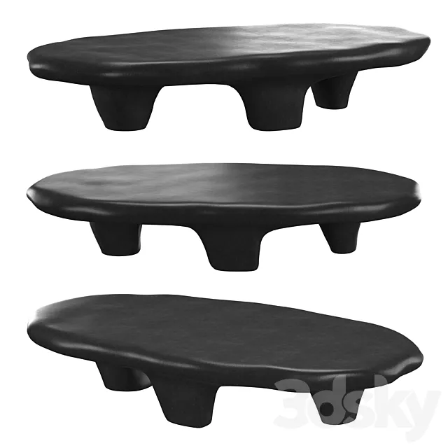 BLACK TRIPOD COFFEE TABLE 3D Model