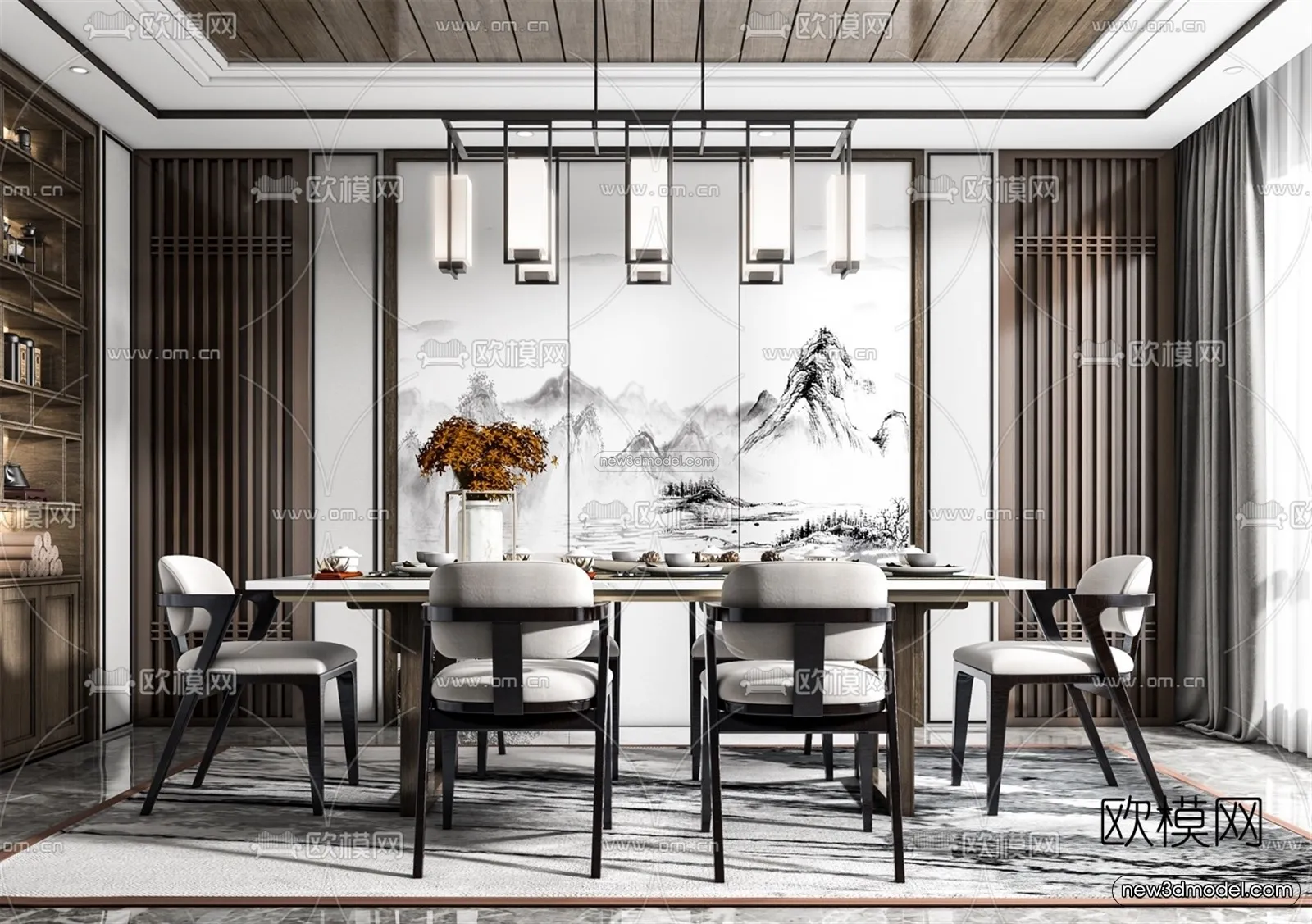 Black – White – Gray Colors Interior 3D Blocks – Dining Room 3D Scene – 141 – VRAY Black – White – Gray Colors Interior 3D Blocks – Dining Room 3D Scene – 141 – VRAY