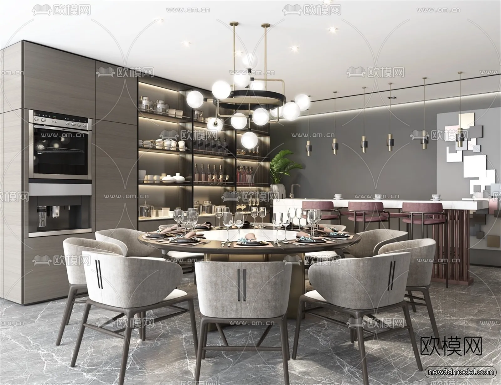 Black – White – Gray Colors Interior 3D Blocks – Dining Room 3D Scene – 142 – VRAY Black – White – Gray Colors Interior 3D Blocks – Dining Room 3D Scene – 142 – VRAY