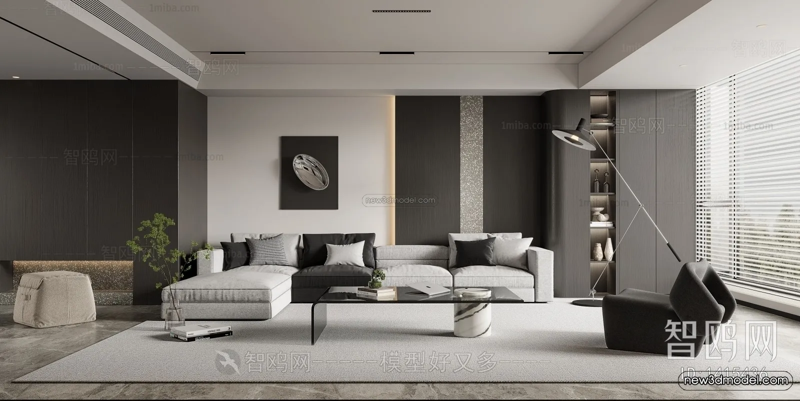 Black – White – Gray Colors Interior 3D Blocks – Living Room 3D Scene – 053 – VRAY Black – White – Gray Colors Interior 3D Blocks – Living Room 3D Scene – 053 – VRAY