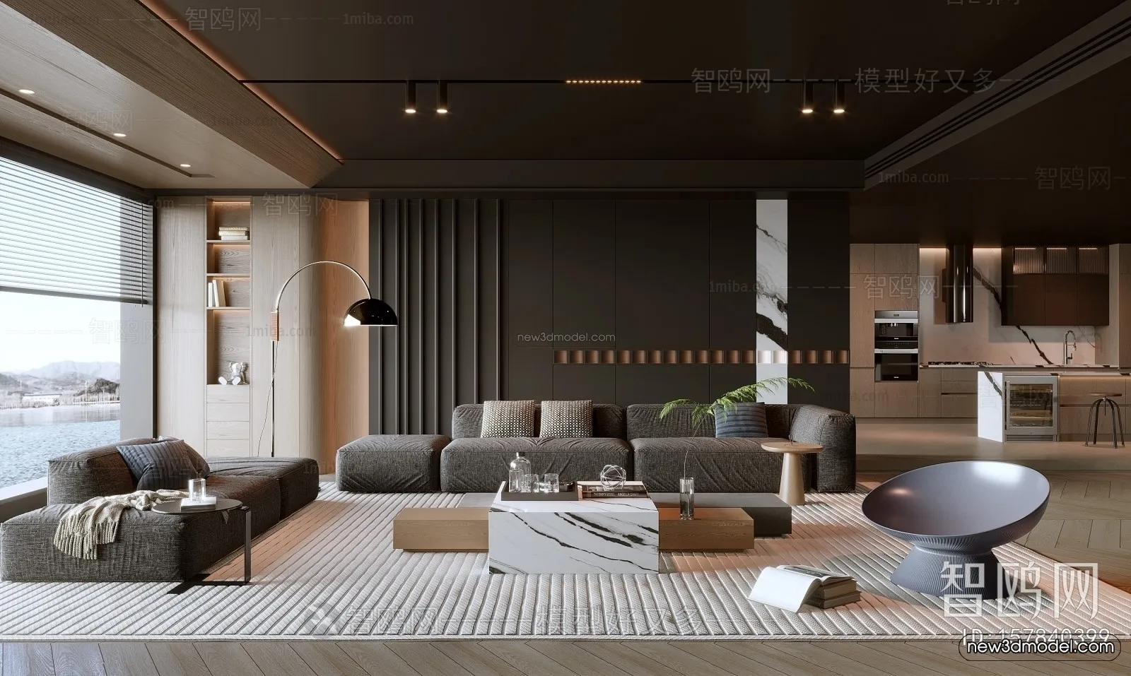 Black – White – Gray Colors Interior 3D Blocks – Living Room 3D Scene – 054 – VRAY Black – White – Gray Colors Interior 3D Blocks – Living Room 3D Scene – 054 – VRAY