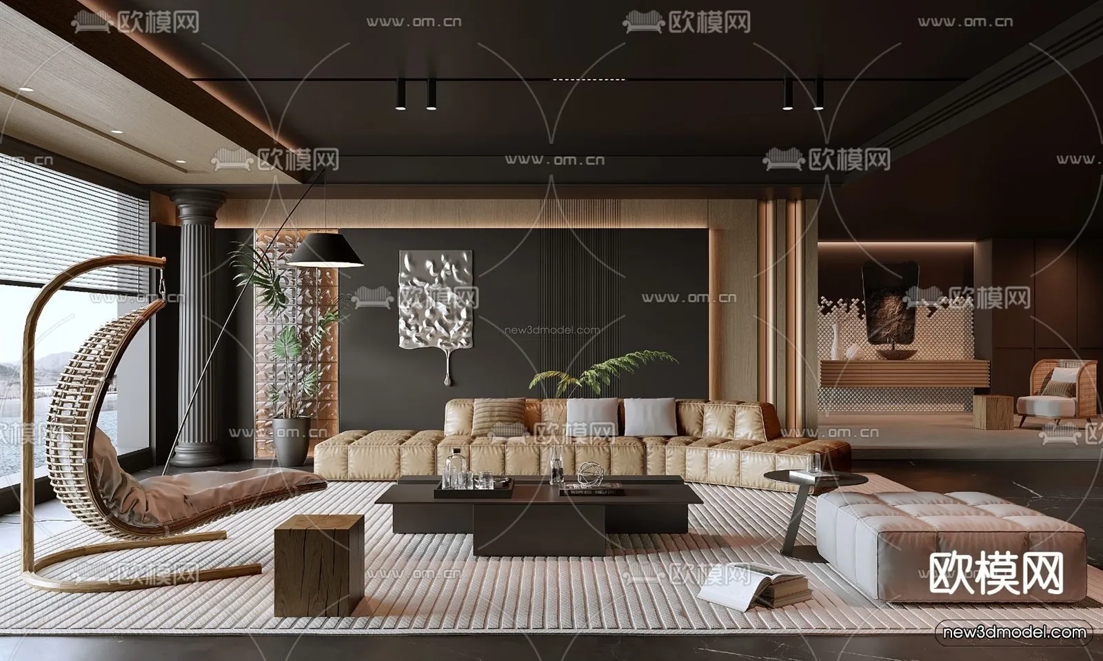 Black – White – Gray Colors Interior 3D Blocks – Living Room 3D Scene – 063 – VRAY Black – White – Gray Colors Interior 3D Blocks – Living Room 3D Scene – 063 – VRAY