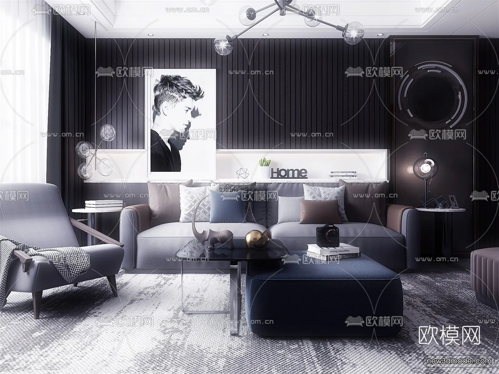 Black – White – Gray Colors Interior 3D Blocks – Living Room 3D Scene – 070 – VRAY Black – White – Gray Colors Interior 3D Blocks – Living Room 3D Scene – 070 – VRAY