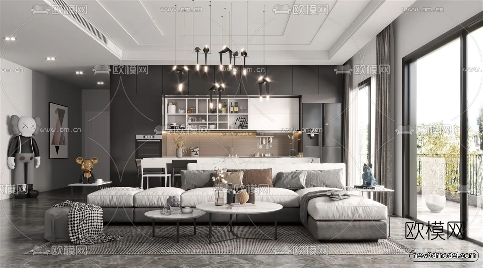 Black – White – Gray Colors Interior 3D Blocks – Living Room 3D Scene – 077 – VRAY Black – White – Gray Colors Interior 3D Blocks – Living Room 3D Scene – 077 – VRAY