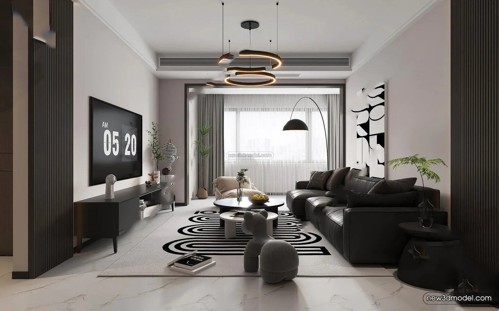 Black – White – Gray Colors Interior 3D Blocks – Living Room 3D Scene – 078 – VRAY Black – White – Gray Colors Interior 3D Blocks – Living Room 3D Scene – 078 – VRAY