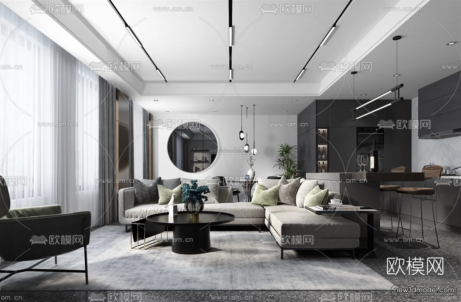 Black – White – Gray Colors Interior 3D Blocks – Living Room 3D Scene – 086 – VRAY Black – White – Gray Colors Interior 3D Blocks – Living Room 3D Scene – 086 – VRAY