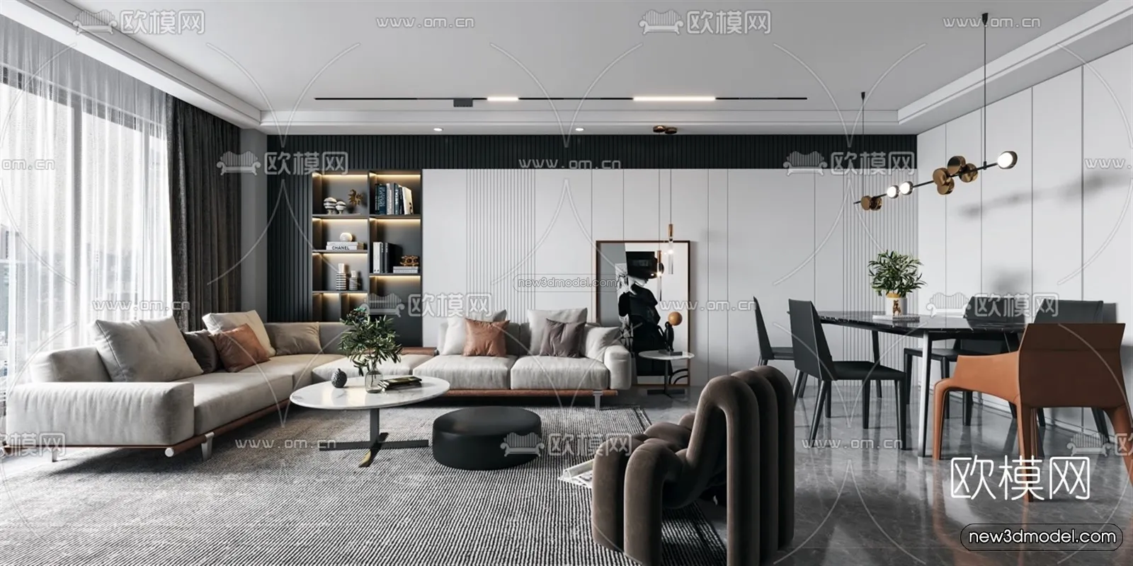 Black – White – Gray Colors Interior 3D Blocks – Living Room 3D Scene – 087 – VRAY Black – White – Gray Colors Interior 3D Blocks – Living Room 3D Scene – 087 – VRAY