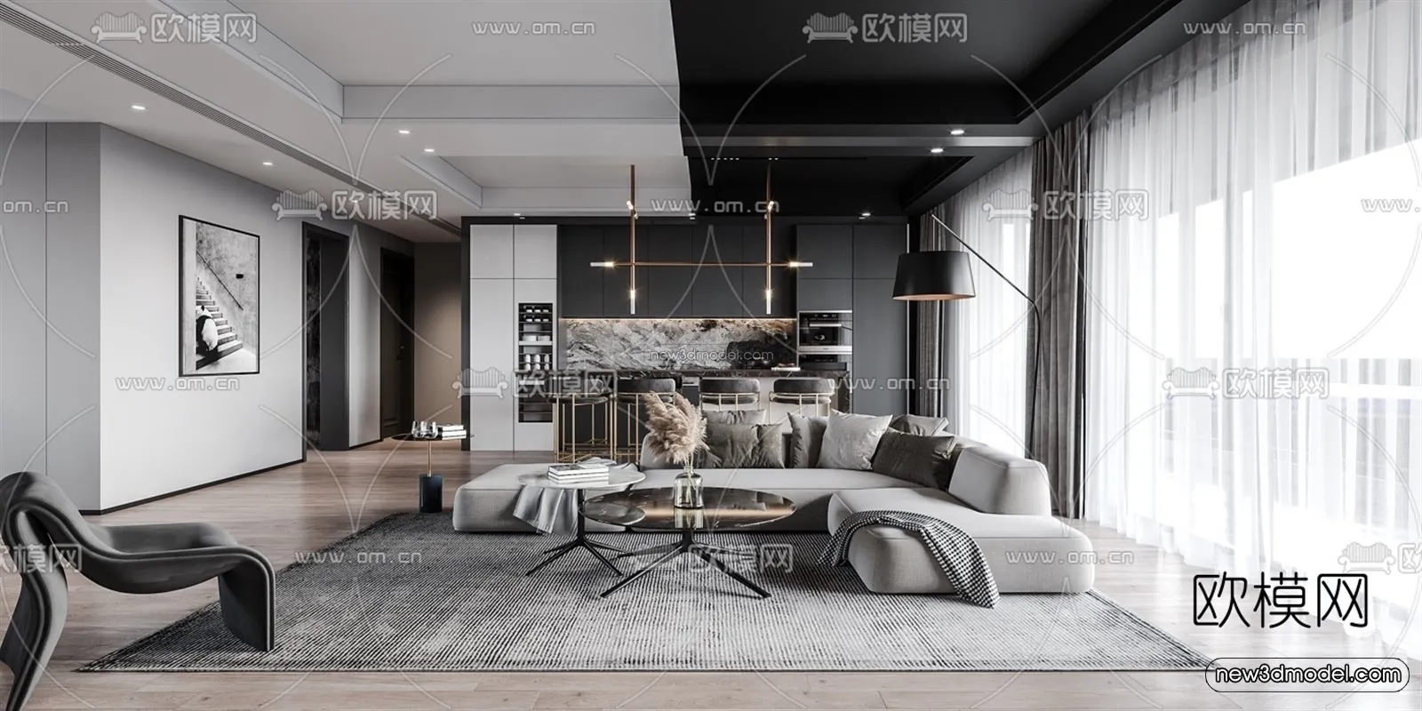 Black – White – Gray Colors Interior 3D Blocks – Living Room 3D Scene – 089 – VRAY Black – White – Gray Colors Interior 3D Blocks – Living Room 3D Scene – 089 – VRAY