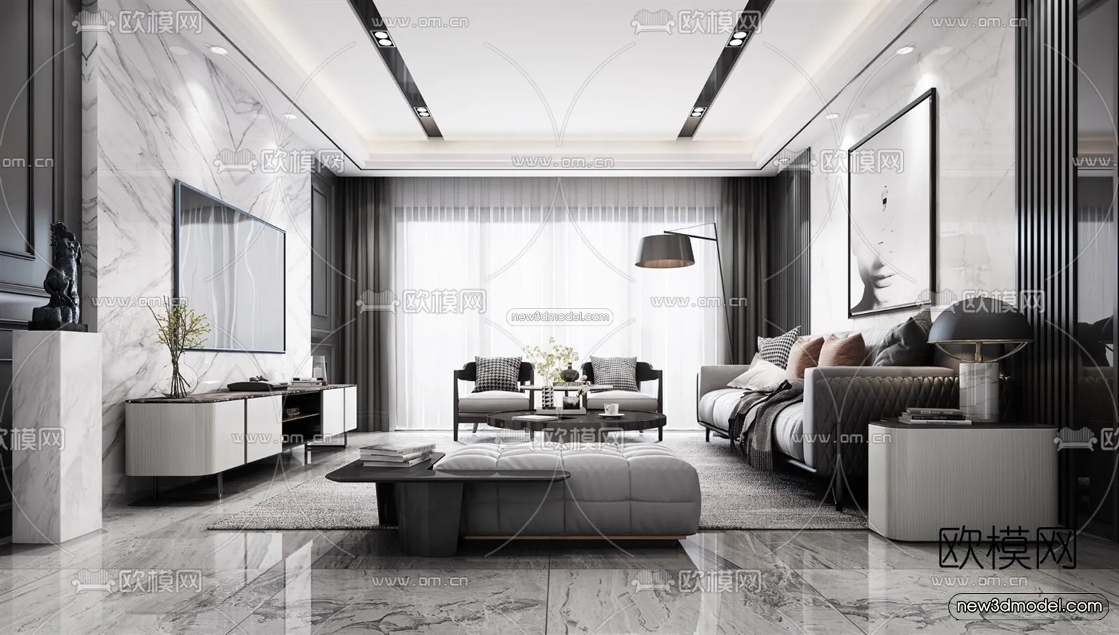Black – White – Gray Colors Interior 3D Blocks – Living Room 3D Scene – 097 – VRAY Black – White – Gray Colors Interior 3D Blocks – Living Room 3D Scene – 097 – VRAY