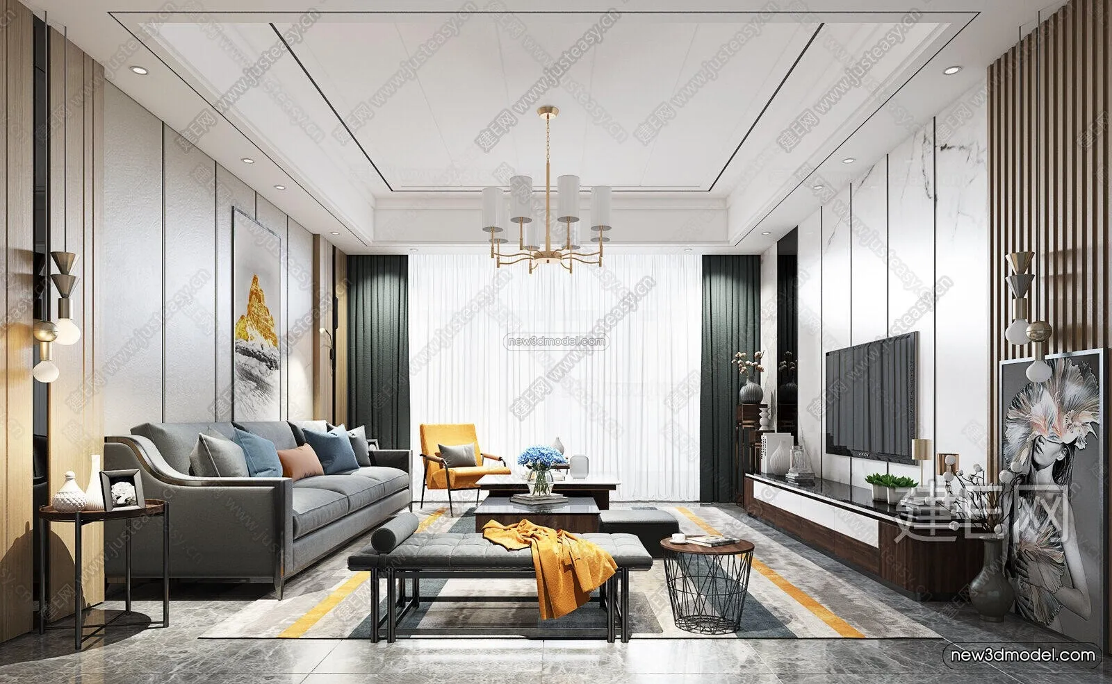 Black – White – Gray Colors Interior 3D Blocks – Living Room 3D Scene – 109 – VRAY Black – White – Gray Colors Interior 3D Blocks – Living Room 3D Scene – 109 – VRAY