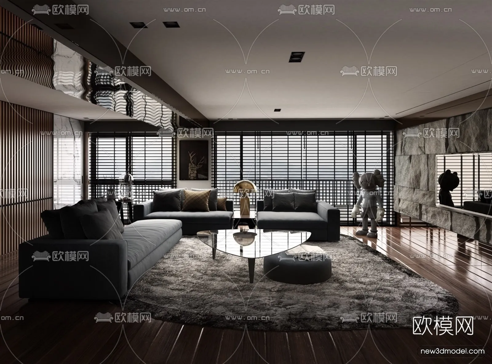Black – White – Gray Colors Interior 3D Blocks – Living Room 3D Scene – 115 – VRAY Black – White – Gray Colors Interior 3D Blocks – Living Room 3D Scene – 115 – VRAY