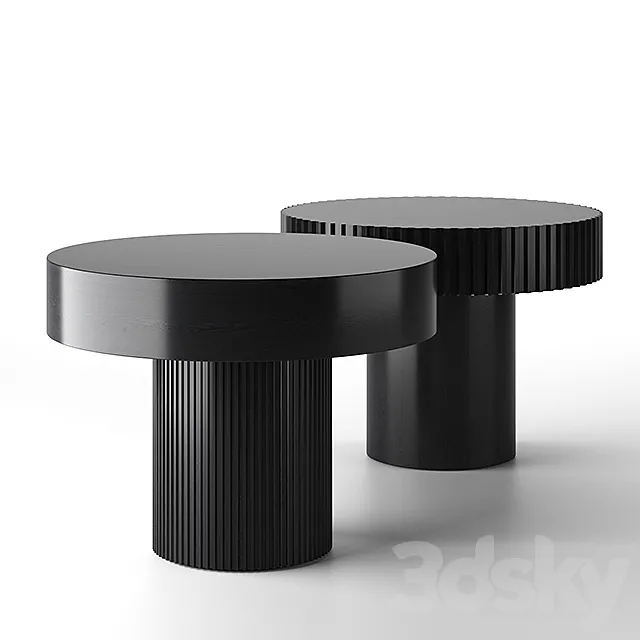 Black wooden coffee table 3DModel