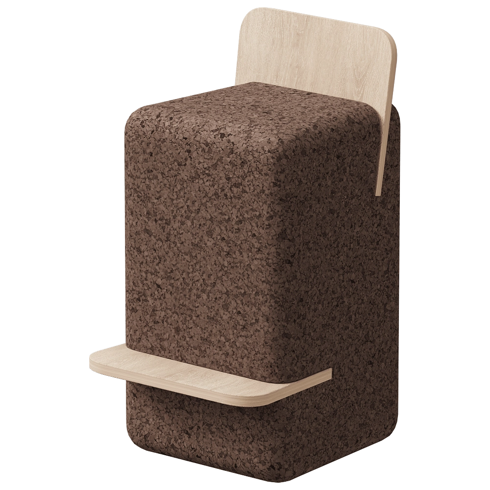 Blackcork – High stool Cut 3D Model