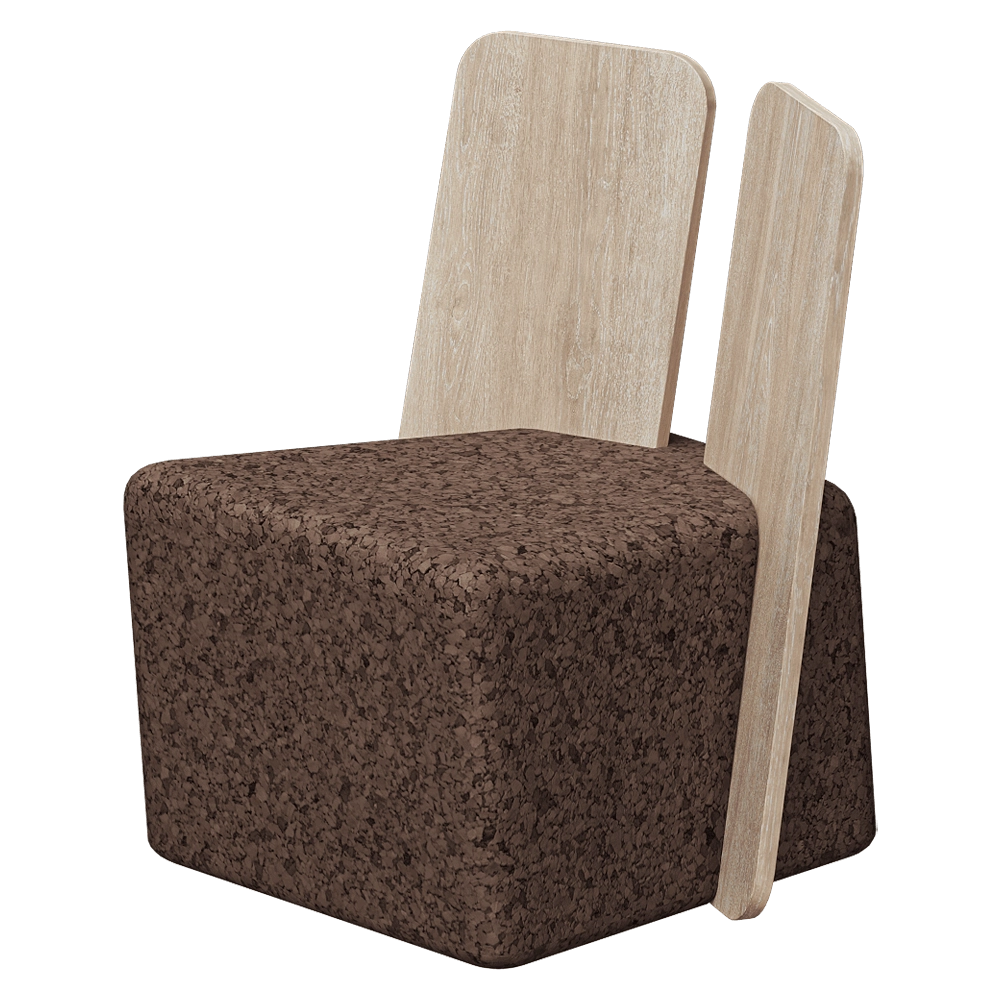 Blackcork – Lounge chair Cut 3D Model