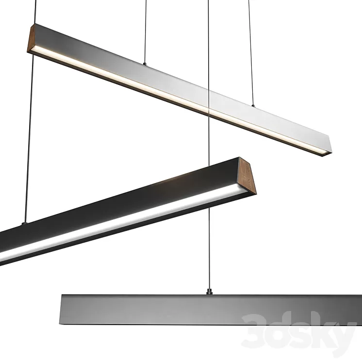 Blackjack Lighting Flair Kitchen Island Linear LED Pendant 3D Model Free Download